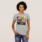 Green Headed Jay Fantasy Bird T-Shirt (Vorne ganz)