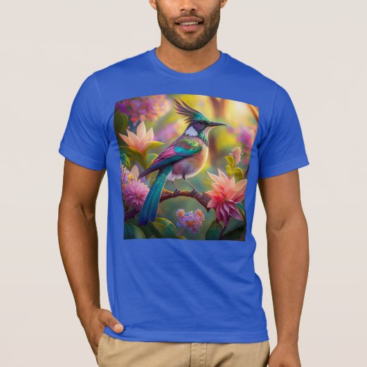 Green Headed Jay Fantasy Bird T-Shirt (Vorderseite)