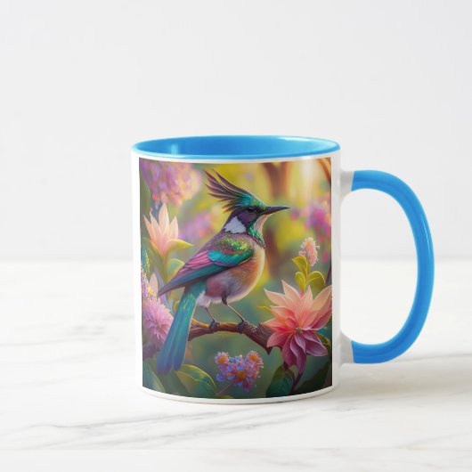 Green Headed Jay Fantasy Bird Tasse (Rechts)