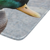 Green Headed Mallard Drake Foto Schneidebrett (Ecke)