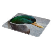 Green Headed Mallard Drake Foto Schneidebrett (Ecke)