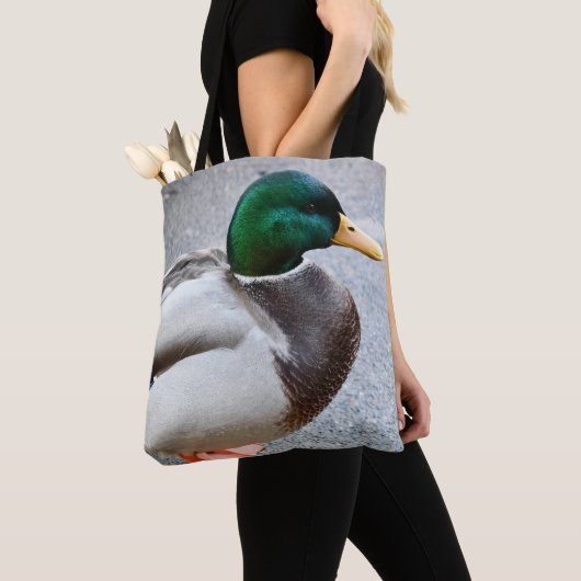 Green Headed Mallard Drake Tasche (Von Nahem)