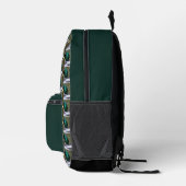 Green Headed Mallard Duck Muster Bedruckter Rucksack (Rechts)