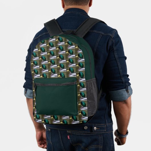 Green Headed Mallard Duck Muster Bedruckter Rucksack (Insitu (Modell))