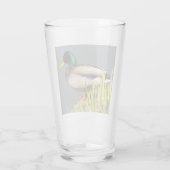 Green Headed Mallard Duck Wildlife Foto Glas (Rückseite)
