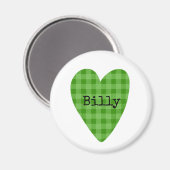 Green Heart Art Kids NAME Familie Großeltern Spaß Magnet (Vorderseite/Rückseite)