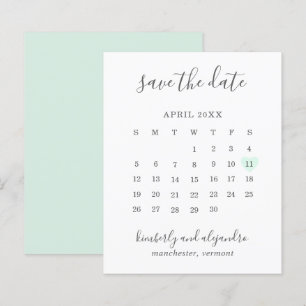 Green Heart Calender Budget Hochzeit speichern das