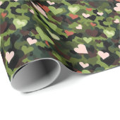 Green Heart Camouflage Geschenkpapier (Rolleneckpunkt)
