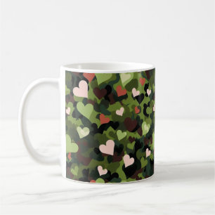 Green Heart Camouflage Kaffeetasse