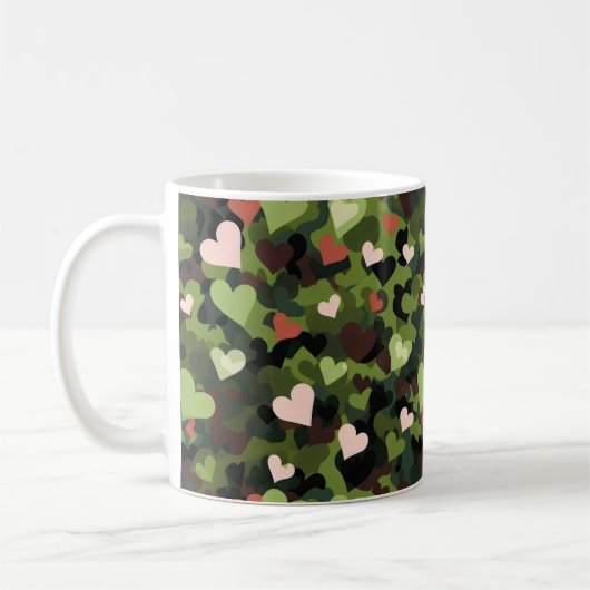 Green Heart Camouflage Kaffeetasse (Links)