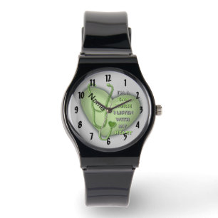 Green Heart CNA Nurse Watch Armbanduhr