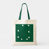 Green Heart Frame Tote Bag – Minimal Love Style Tragetasche (Rückseite)