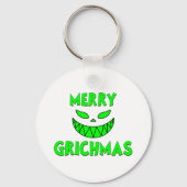 Green Heart Grinch Weihnachtsfeiertag Liebe Feiert Schlüsselanhänger (Rückseite)