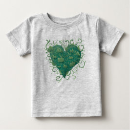Green Heart Inside Baby T-shirt