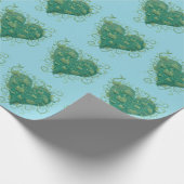 Green Heart Inside Geschenkpapier (Ecke)