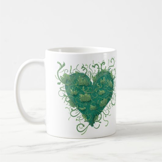 Green Heart Inside Kaffeetasse (Links)