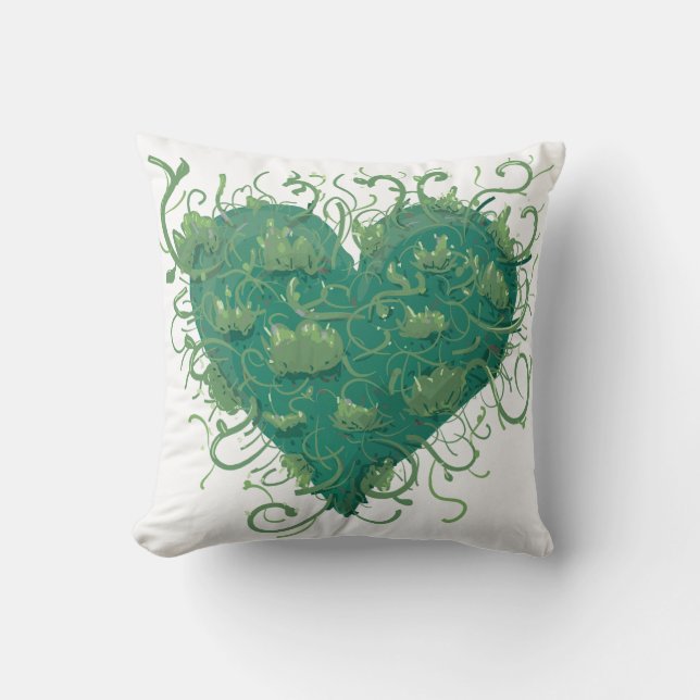Green Heart Inside Kissen (Vorderseite)