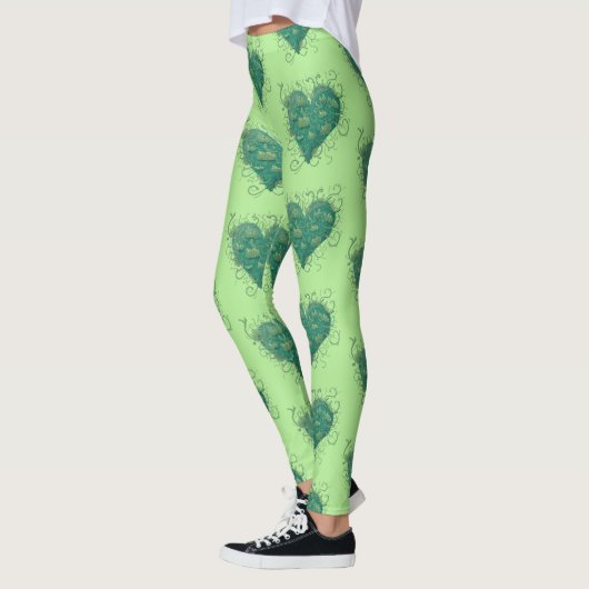 Green Heart Inside Leggings (Links)
