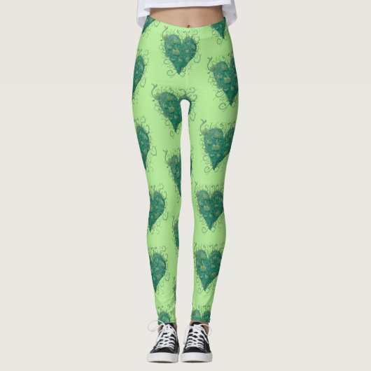 Green Heart Inside Leggings (Vorderseite)