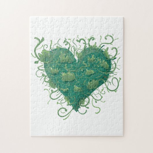 Green Heart Inside Puzzle (Vertikal)