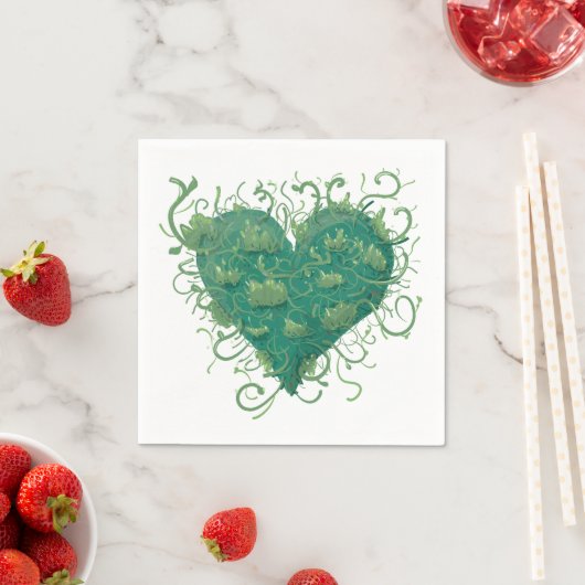 Green Heart Inside Serviette (Beispiel)
