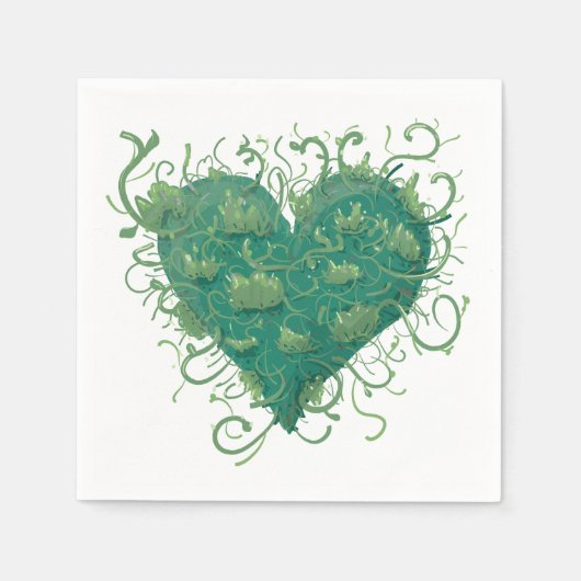 Green Heart Inside Serviette (Vorderseite)