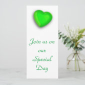 Green Heart Invite Einladung (Stehend Vorderseite)