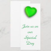 Green Heart Invite Einladung (Vorne/Hinten)