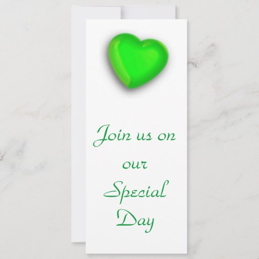 Green Heart Invite Einladung (Vorderseite)