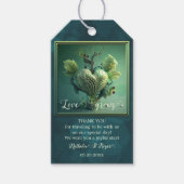 Green Heart Liebe wächst Gastgeschenk Hochzeit Dan Geschenkanhänger (Vorderseite)