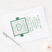 Green Heart Math Graph Save the Date Stickers (Umschlag)