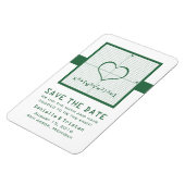 Green Heart Math Graph Speichern Sie das Date Magn Magnet (Linke Seite)