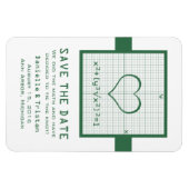 Green Heart Math Graph Speichern Sie das Date Magn Magnet (Horizontal)