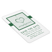 Green Heart Math Graph Speichern Sie das Date Magn Magnet (Rechte Seite)