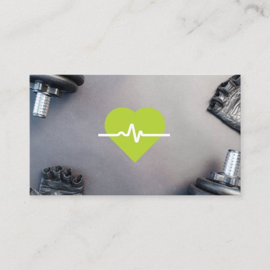 Green Heart Monitor | Fitnessgeräte Terminkarte (Vorderseite)