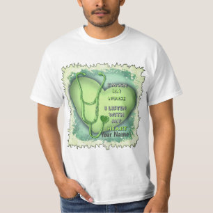 Green Heart RN Registered Nurse T-Shirt