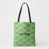 Green Heart Shape Leaf Muster Totbeutel Tasche (Vorderseite)