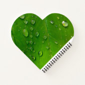 Green Heart Spiral Notebook Notizblock (Rückseite)