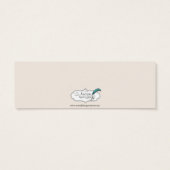 Green Heart Tree on Ivory Wedding Drink Ticket (Rückseite)