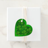 Green Heart with Shamrocks Geschenkanhänger (Beispiel)