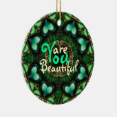 Green Hearts : Sie sind ein wunderschönes Phantast Keramikornament (Rechts)