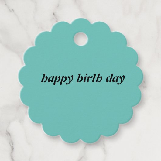 GREEN Helle Geburtstag Geschenk Tags Geschenkanhänger (Vorderseite)