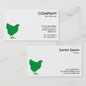 Green Hen Symbol - Weiß Visitenkarte (Vorne/Hinten)