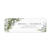 Green Herbal Wedding Return Address Label (Vorne)
