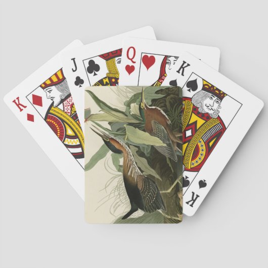 Green Heron, John James Audubons Vögel in Amerika Spielkarten (Rückseite)