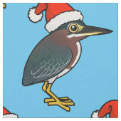 Green Heron Santa Stoff (Nahaufnahme)