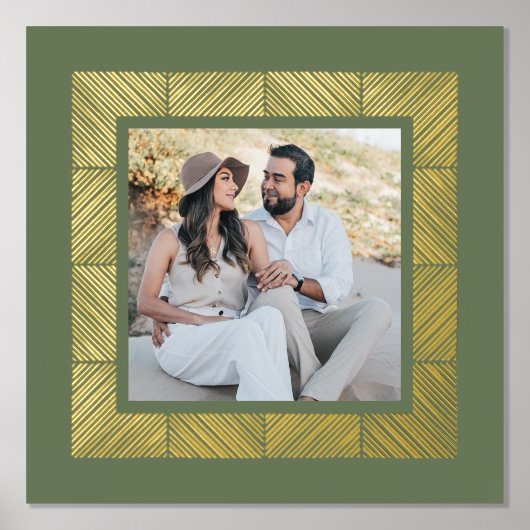 Green Herringbone Custom Foto Fox Art Printing Foliendrucke (Vorderseite)