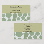 Green Hexagon Business Design Visitenkarte (Vorne/Hinten)