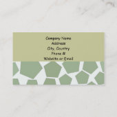 Green Hexagon Business Design Visitenkarte (Rückseite)
