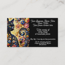 Green Hexe Black Cat Witchy Shop Sales Etsy Visitenkarte